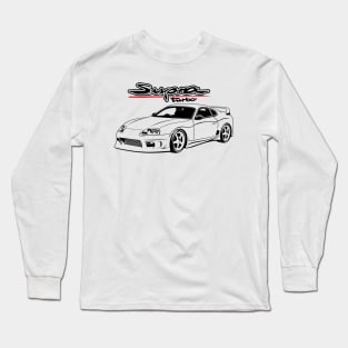 Supra 4th Generation JZA80 MK4 side black Long Sleeve T-Shirt